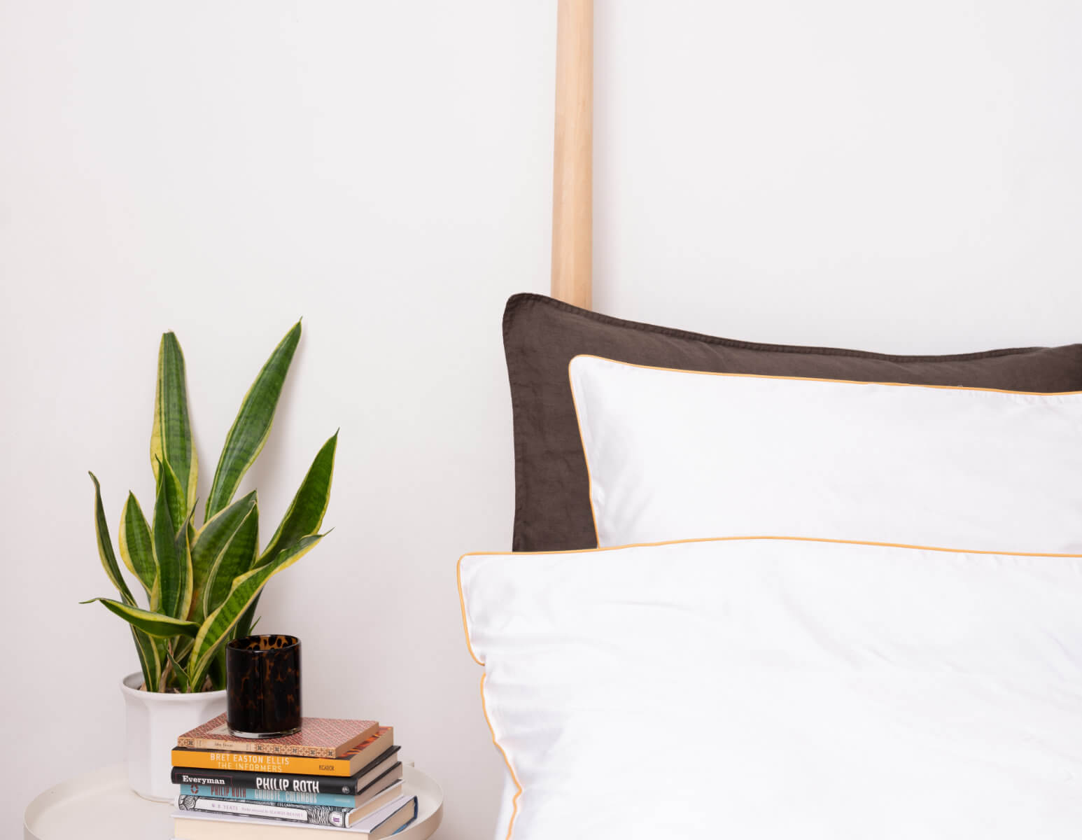 ochre bamboo bedding set