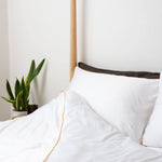 ochre bamboo bedding