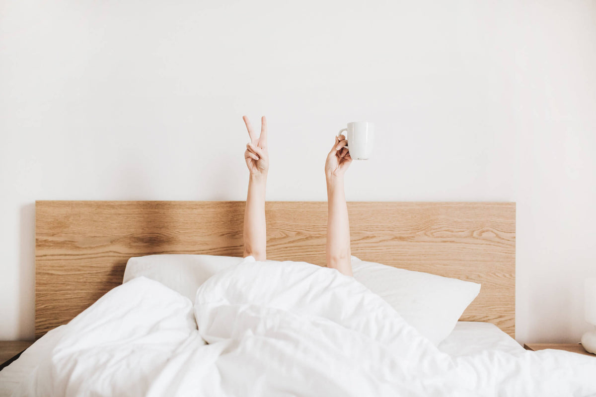 Sloth London bedding and a morning cup of tea